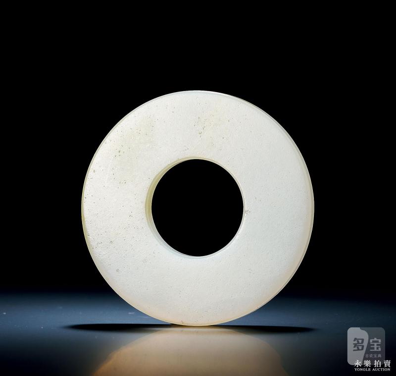 清 白玉素环